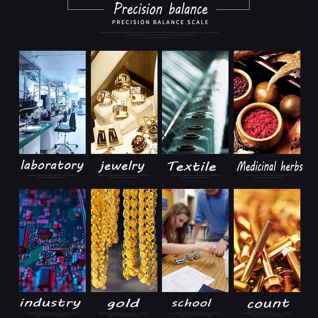 Pesage électronique numérique 0,1 g haute précision alimentaire bijoux multifonction écran LCD tare et PCS caractéristiques balance