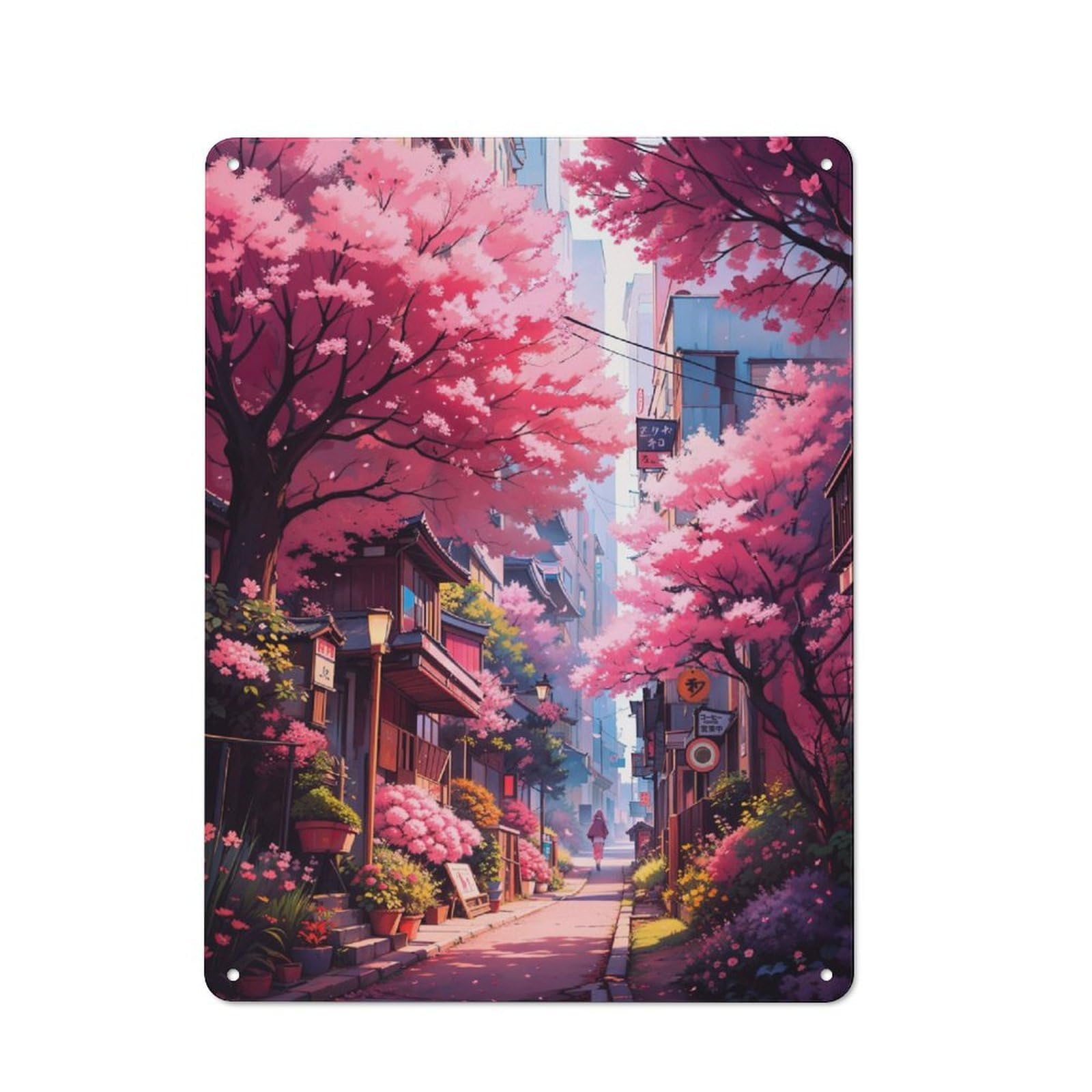Junmoney Walking In Solitude Tin Wall Plaque 40X30cm With For Man Cave Or Games Room, A New Home Present For Leisure-Room Decor Enthusiasts