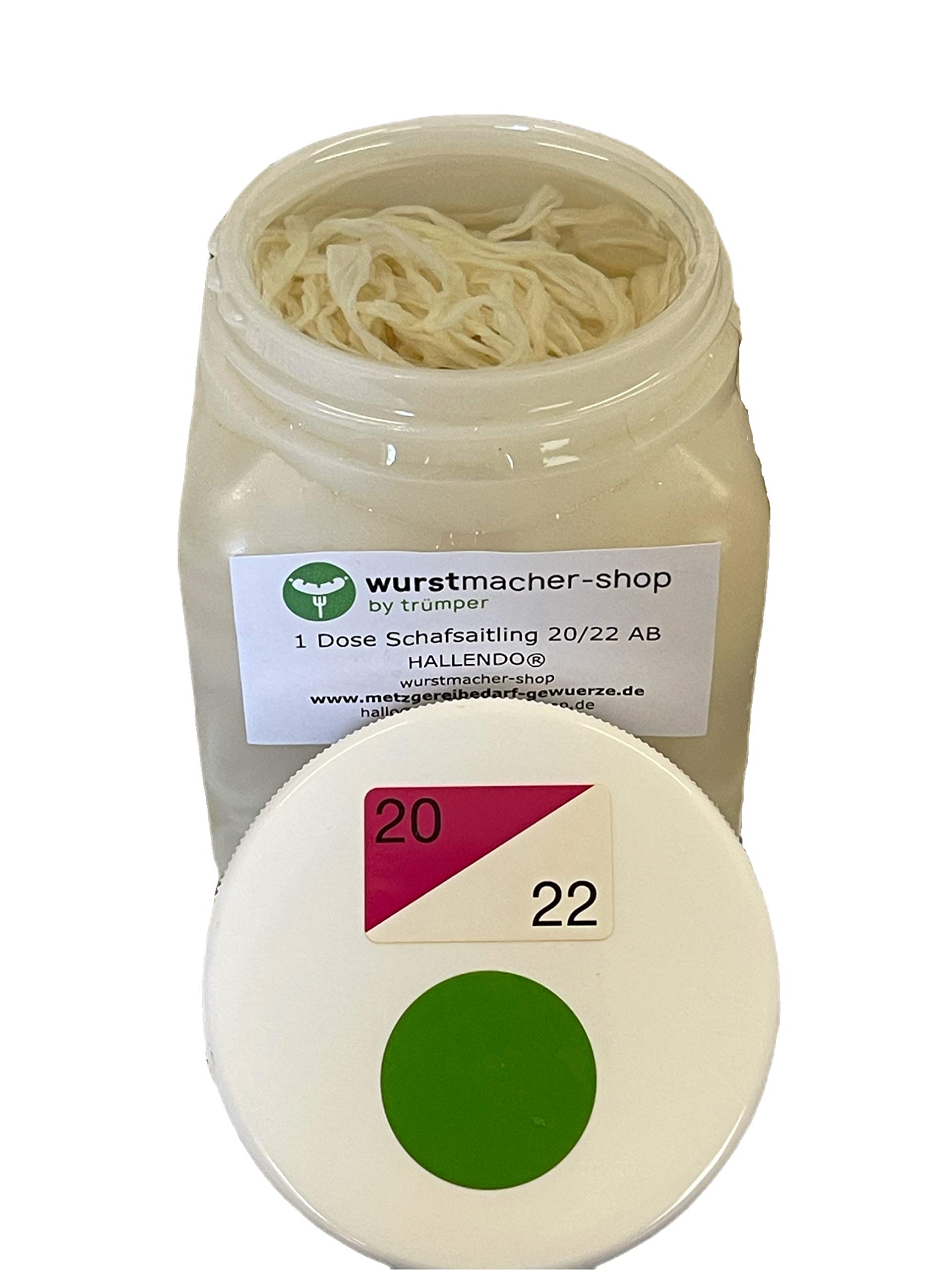 Saitling Schafsaitlinge Schafsdarm Kaliber 20/22 AB 91,4 Meter füllfertig in der Dose Naturdarm | wurstmacher-shop by trümper HALLENDO®
