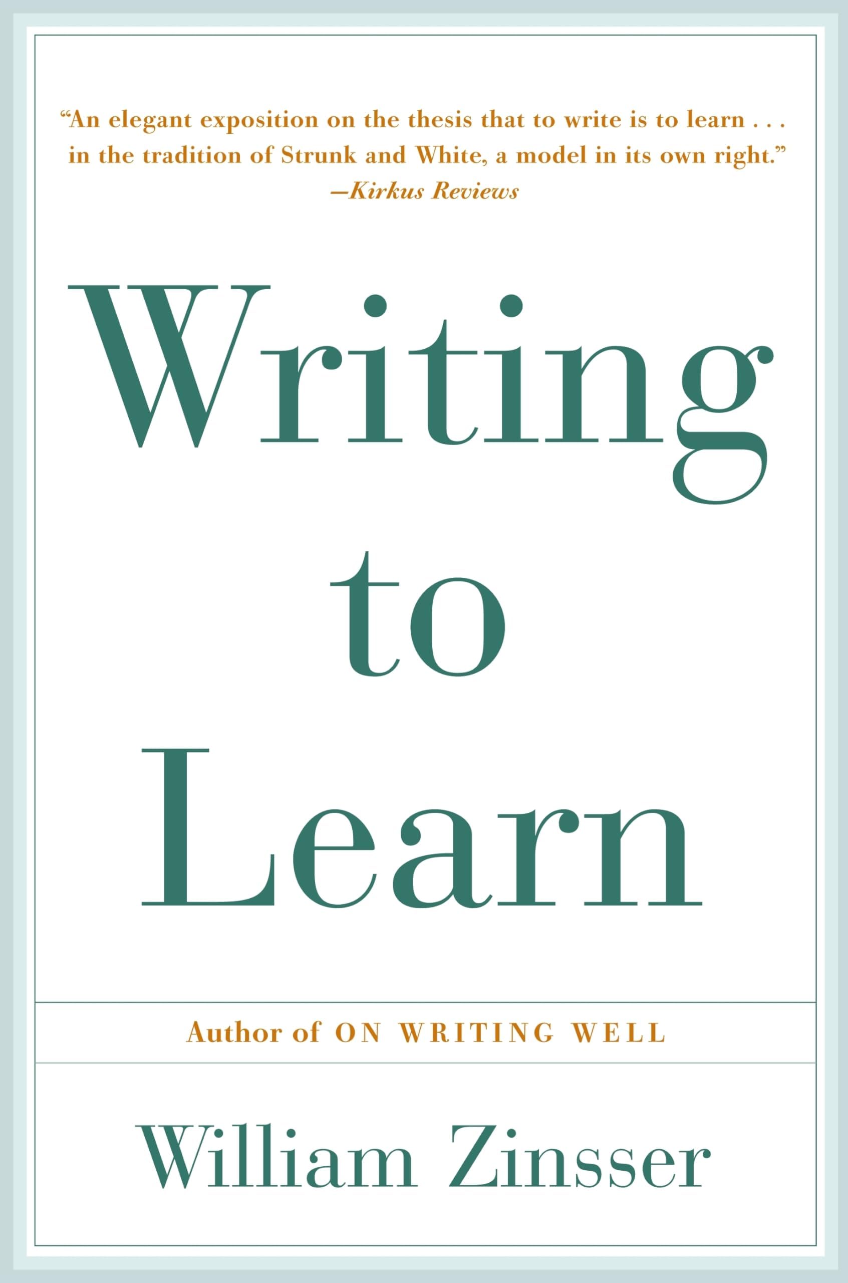 Writing to Learn Paperback – 4 Jun. 1993