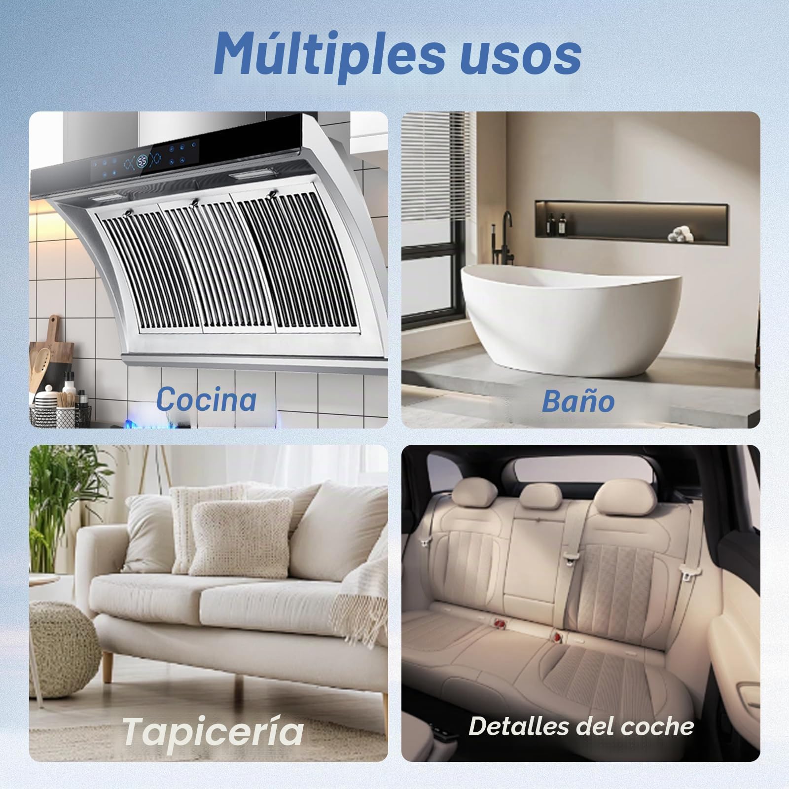 Limpiador a Vapor, 2500 W 3.0BAR Vaporeta Limpieza Hogar Potente con 3 Cabezales de Cepillo, Vaporeta Limpieza Hogar Portátil con Tanque Agua de 1000ml para Cocina Baño Azulejos y Coche