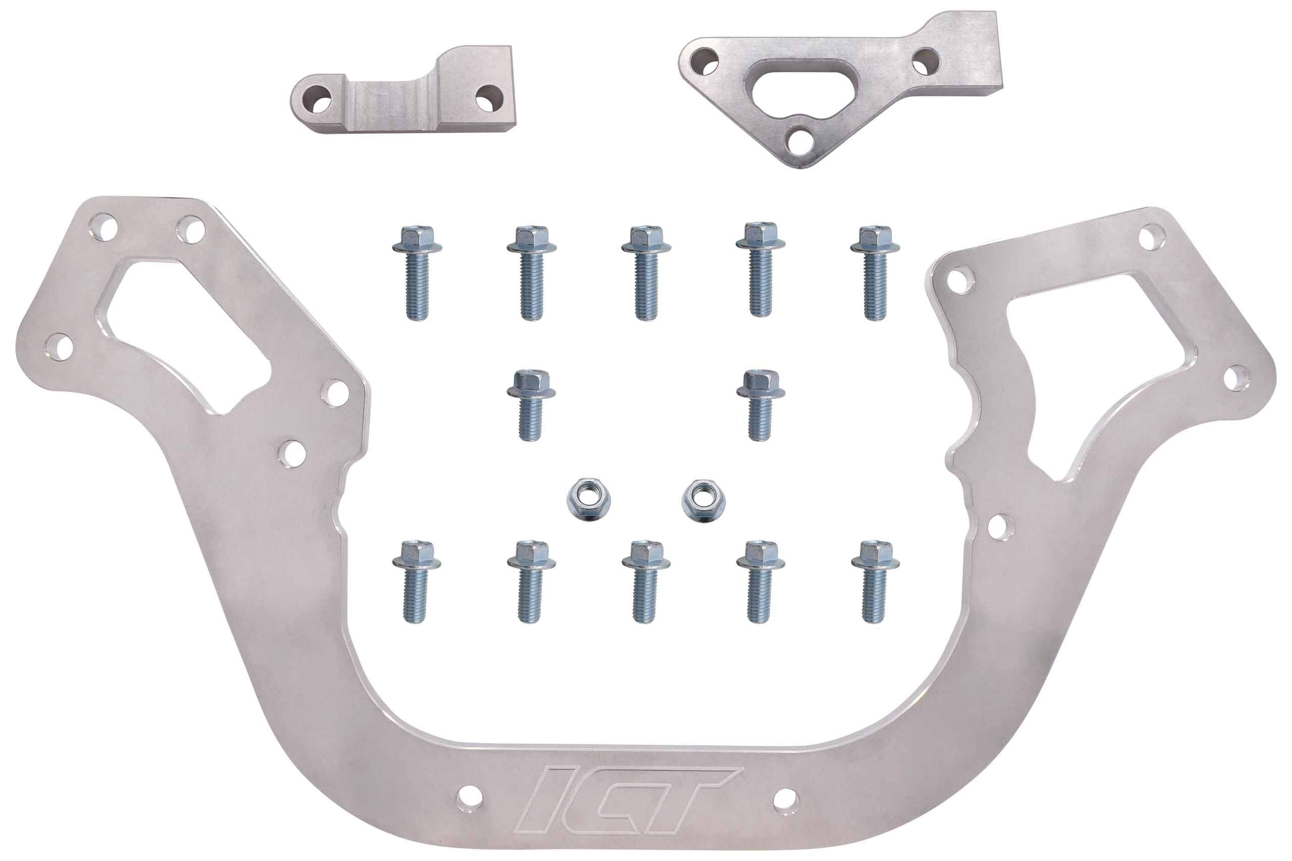 ICT Billet LS LS1 Sprint Car Front Engine Plate 1pc Aluminum Compatible with Chevy Motor Mount 19.5 wide Solid Block LS1 LS3 LS2 LQ4 LQ9 LS6 L92 L99 L33 LR4 551825-LS01
