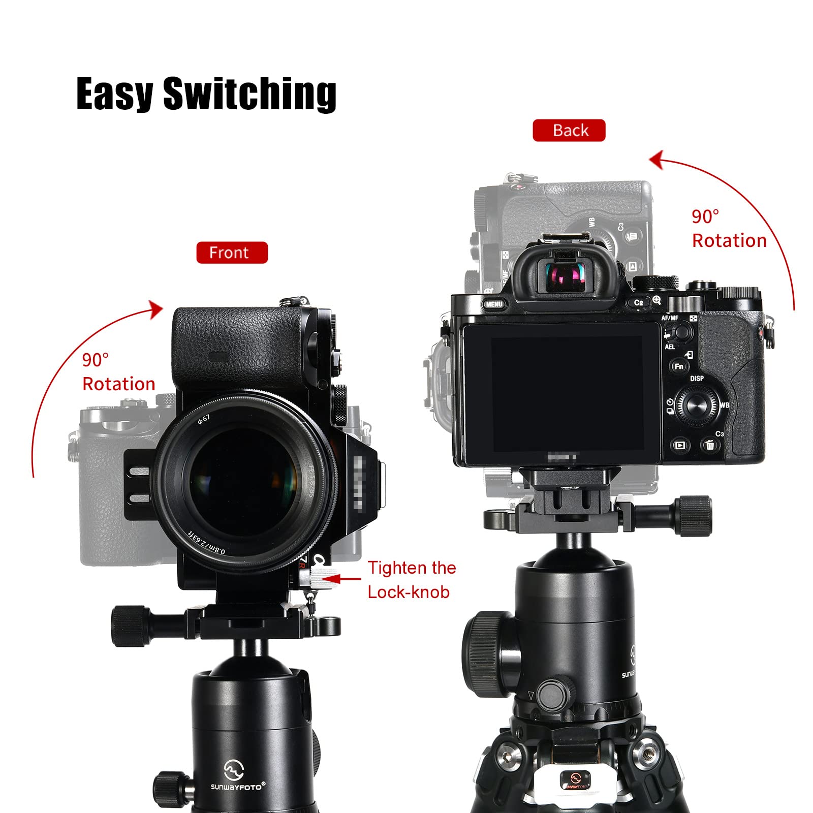 Amazon.co.jp: SUNWAYFOTO LS-63 回転カラー a7rv a7riv a7m4 a6500