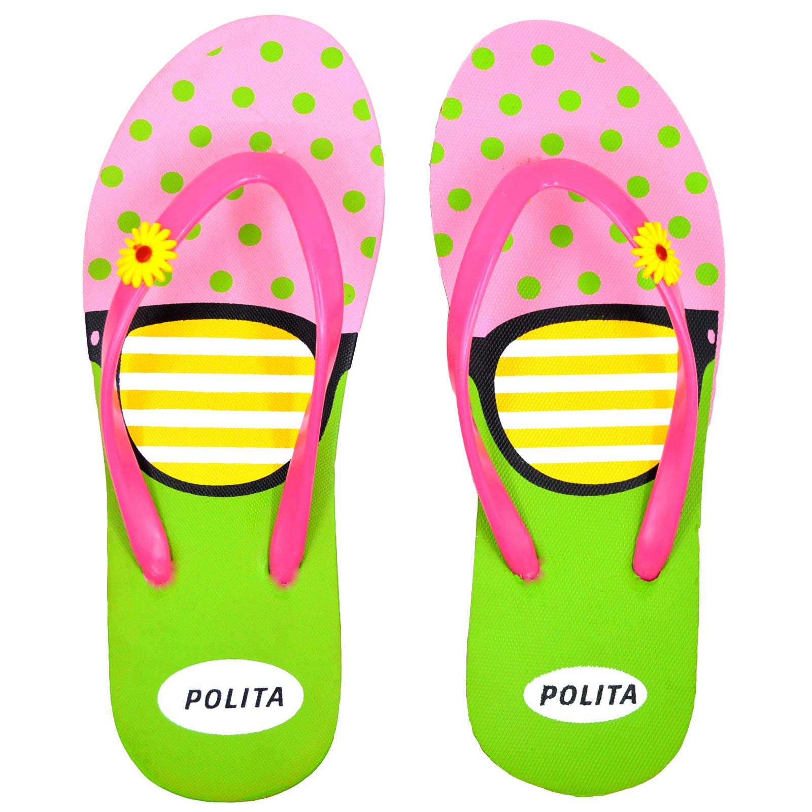 POLITA Womens Rubberised EVA Flip-Flops and House Slippers (fifty Shades Of Pink- f85) (4, numeric_4) (B08NC8Q76R) Amazon Price History, Amazon Price Tracker