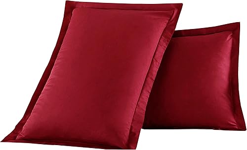 Elegant Comfort Lujosas fundas de almohada de 2 piezas de microfibra ultra suaves de alta calidad, doble cepillado, resistentes a las arrugas,