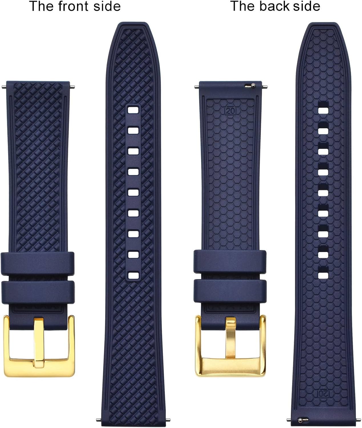 BISONSTRAP Watch Bands for Men, High Performance Fluororubber Watch Strap with Quick Release,18mm 20mm 22mm