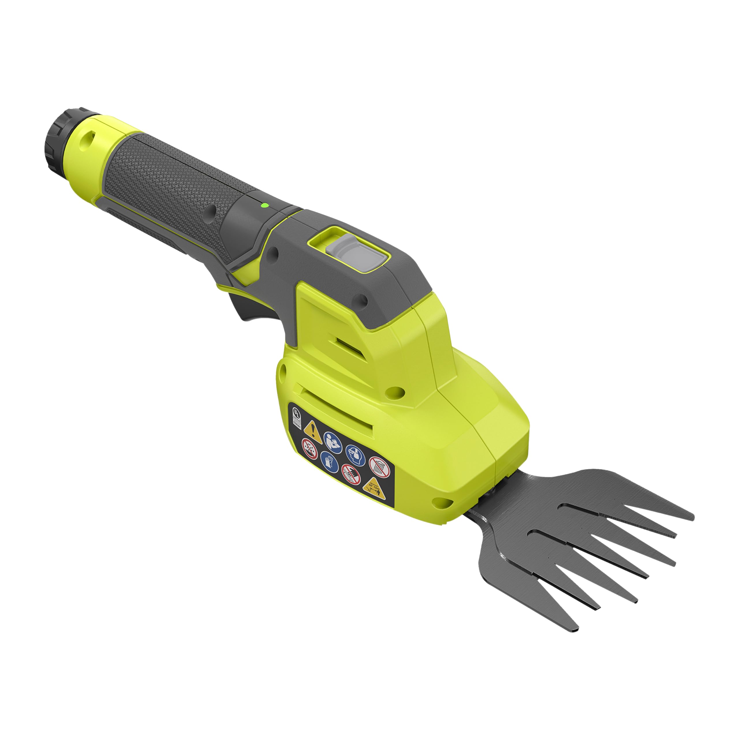 RYOBI Cisaille à Gazon et Sculpteur de Végétaux 4V USB Lithium RY4CGSA-120 – Taille Buis, Bordures, Topiaires et Petits Arbustes, Lames Interchangeables, Batterie 2,0 Ah USB-C Incluse