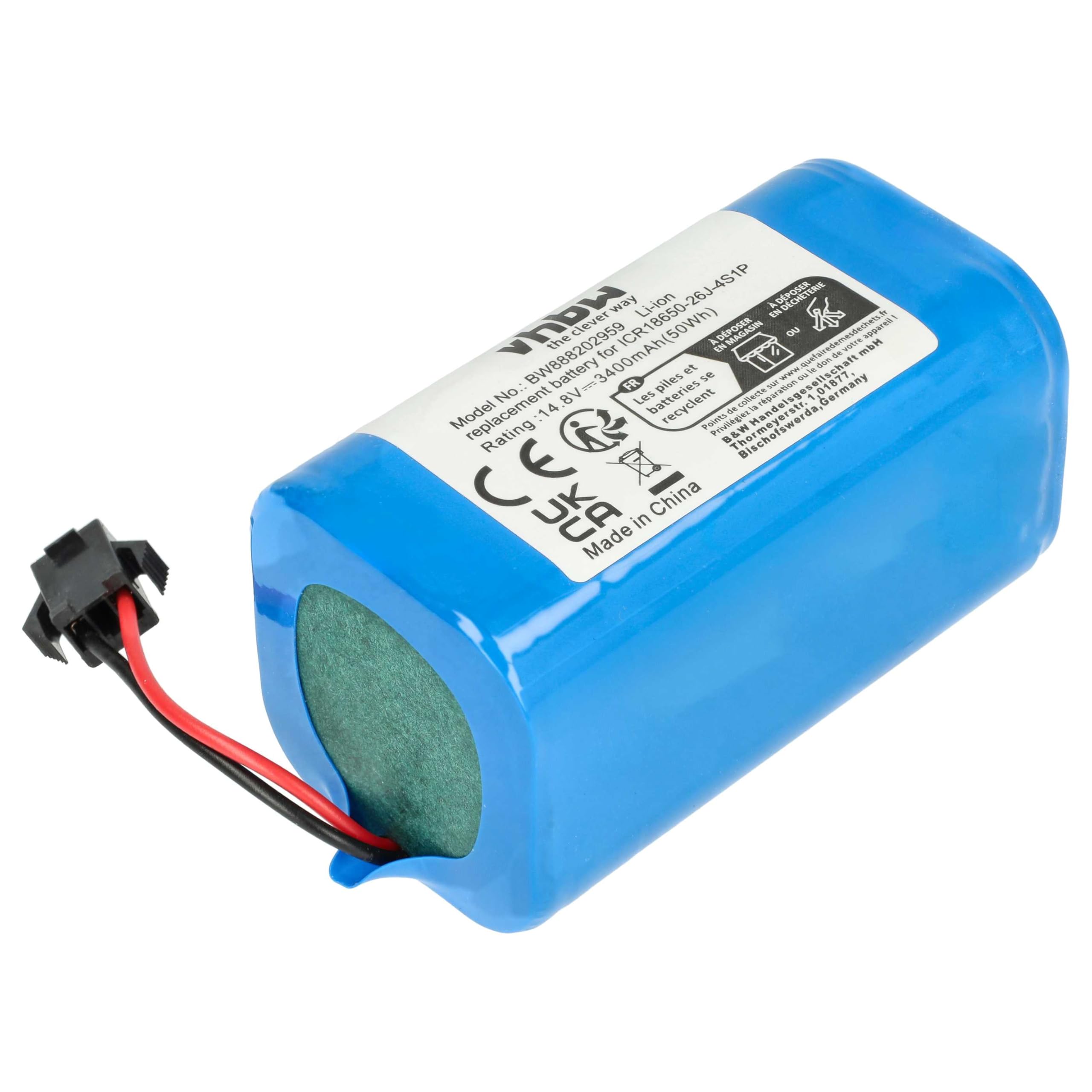 vhbw Bateria kompatybilna z Bagotte BG600, BG700 Home Cleaner (3400mAh, 14,8V, Li-Ion)