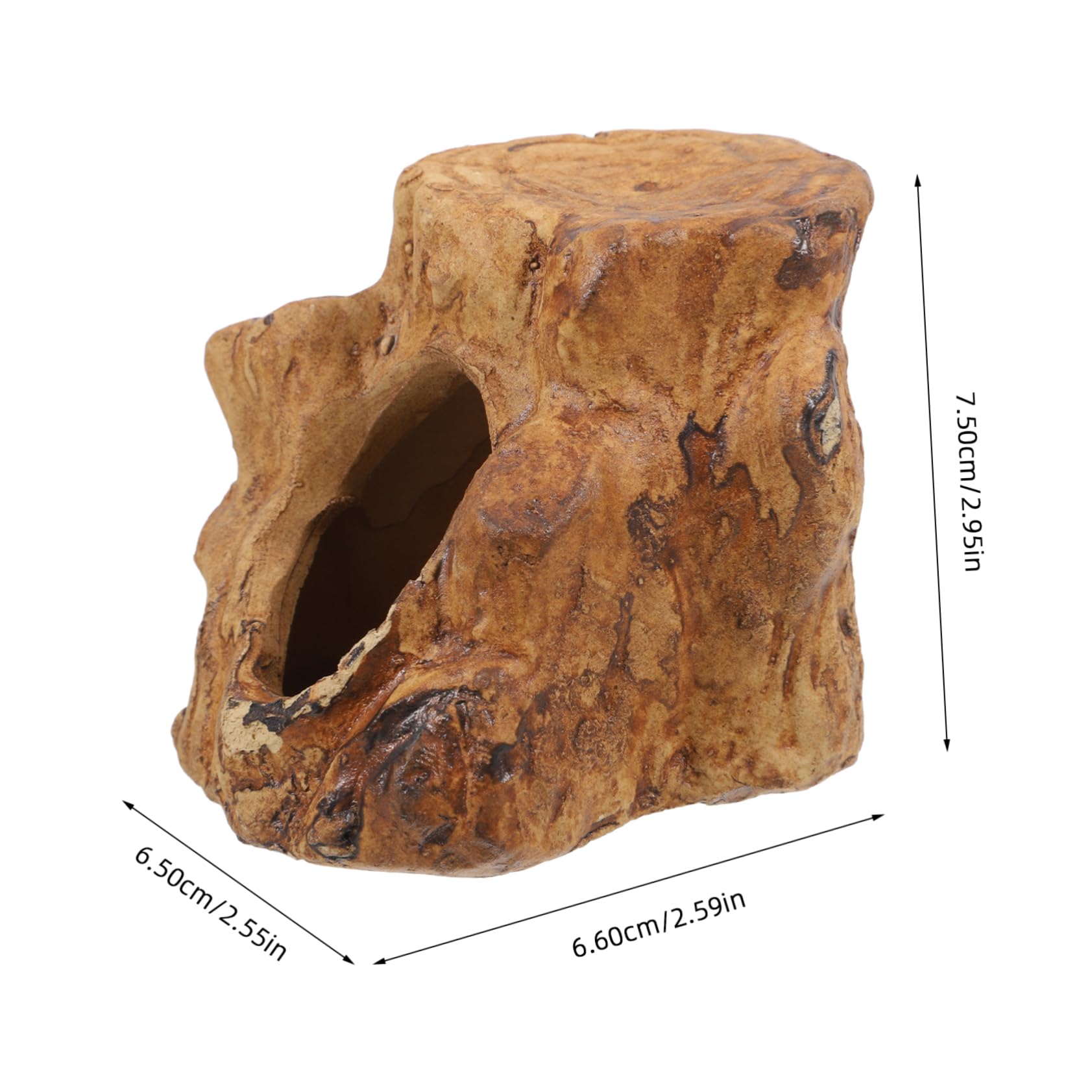 Abaodam Fish Tank Caves and Hides Compact Reptile Hideout with Multiple Entry Points Design for Betta Fish and Shrimp Enhances Aquarium Decor and Interaction