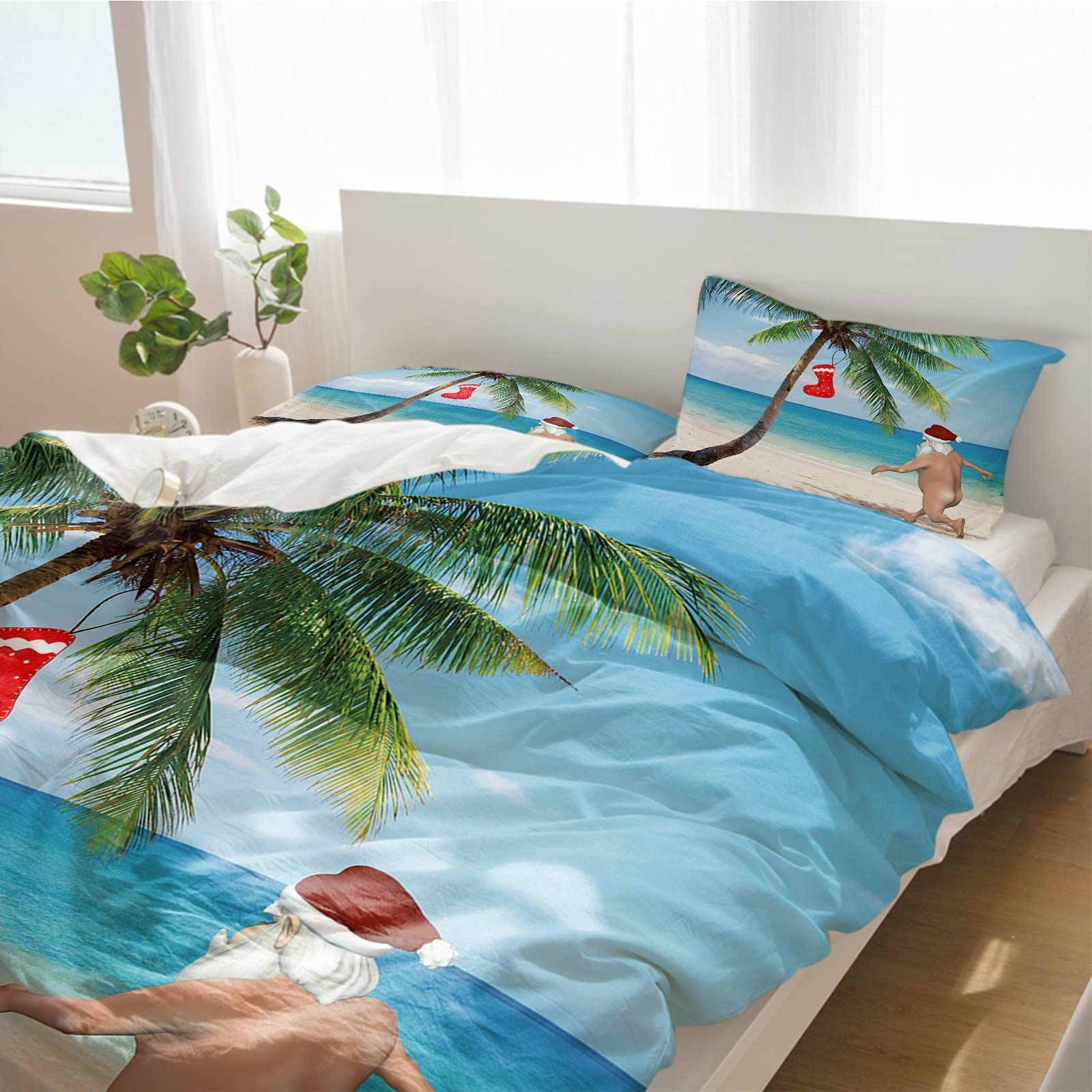 3 Pieces Bedding Set Christmas Coastal 