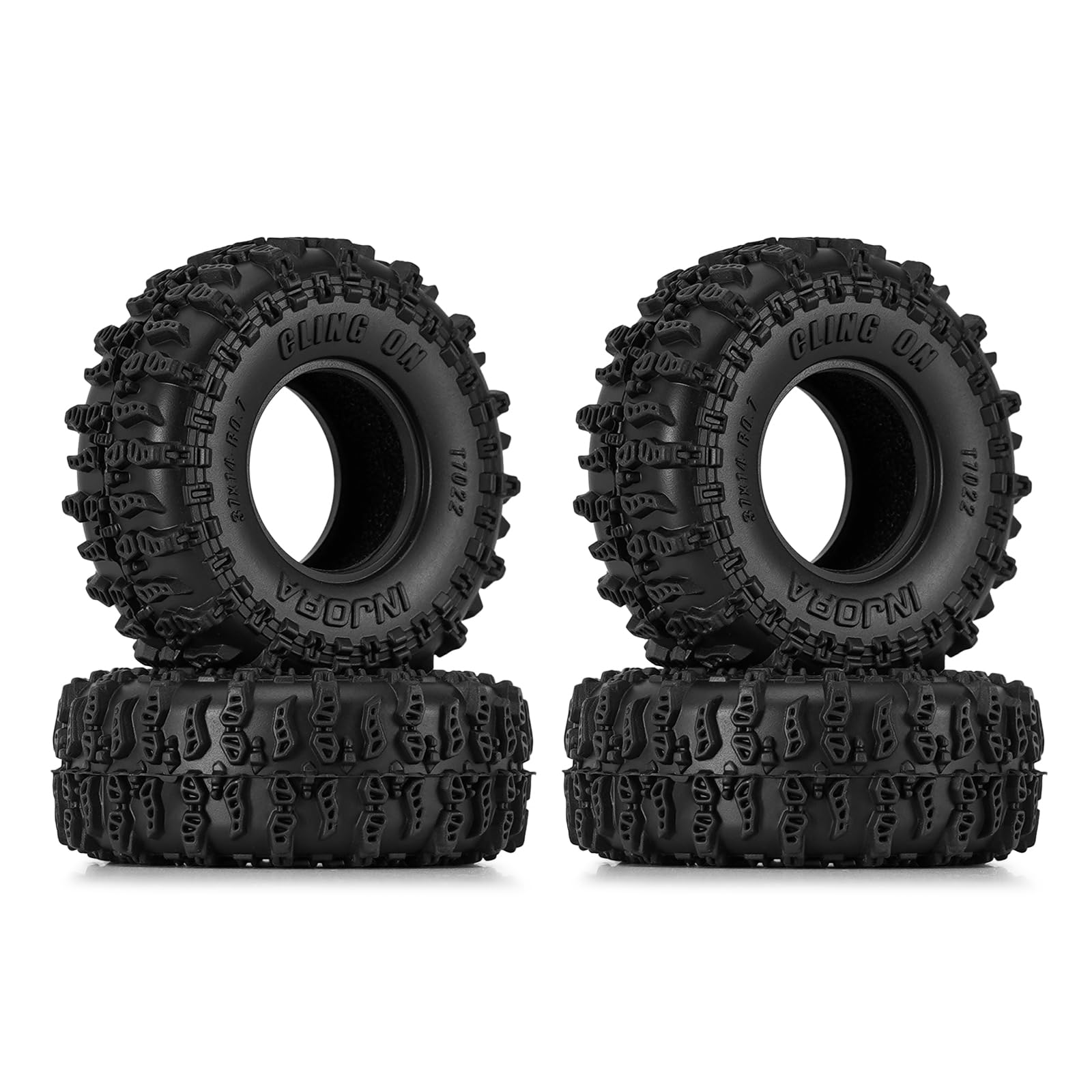 INJORA 37×14mm 0.7" Cling-On Tires for 1/30 Axial SCX30 (T7022)