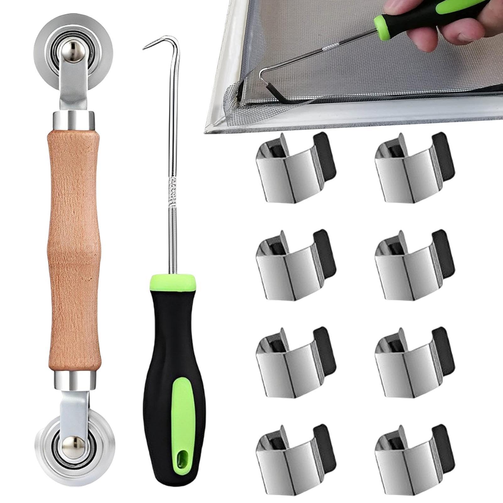 Screen Repair Tools, Spline Roller Set, Window Screen Clips, Screen Removal Hook, Flat Screen Repair, Screen Replacement Kit, Spline Tools, Home Screen Replacement, Window Screen Kit