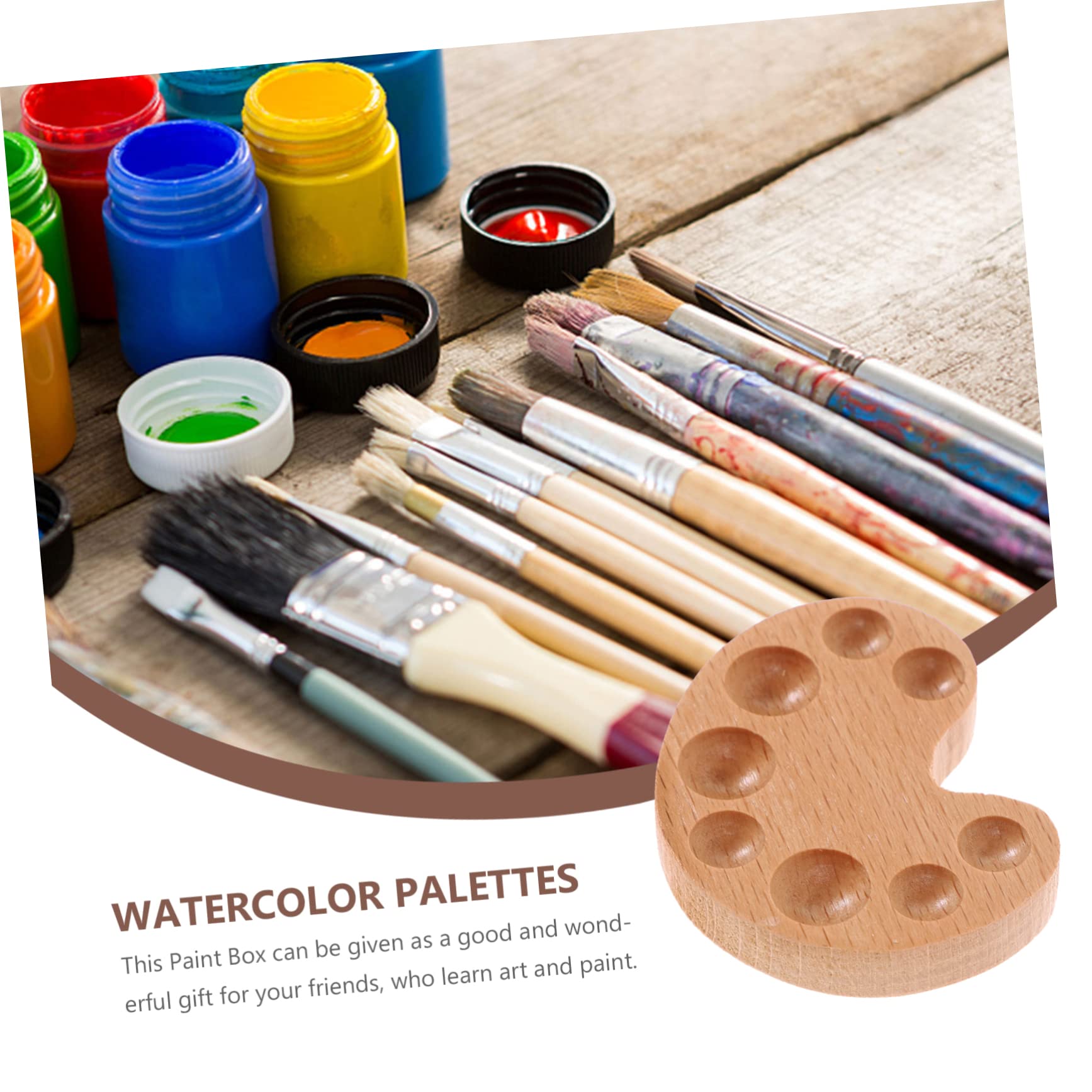 Lot De 5 Boîtes De Rangement Artistiques en Bois pour Aquarelles
