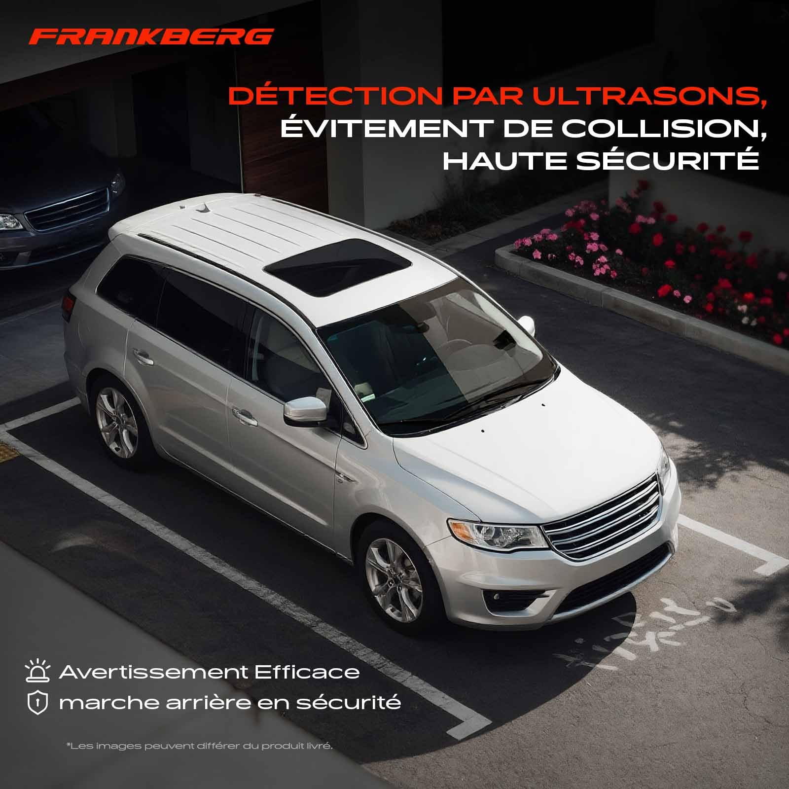 Frankberg 4 capteurs de stationnement arrière PDC à 3 broches 659095 | Compatible avec: 307 3A/C, C2 Enterprise JG, Berlingo/Berlingo Premier monospace GFK GJK MF, 307 SW 3H