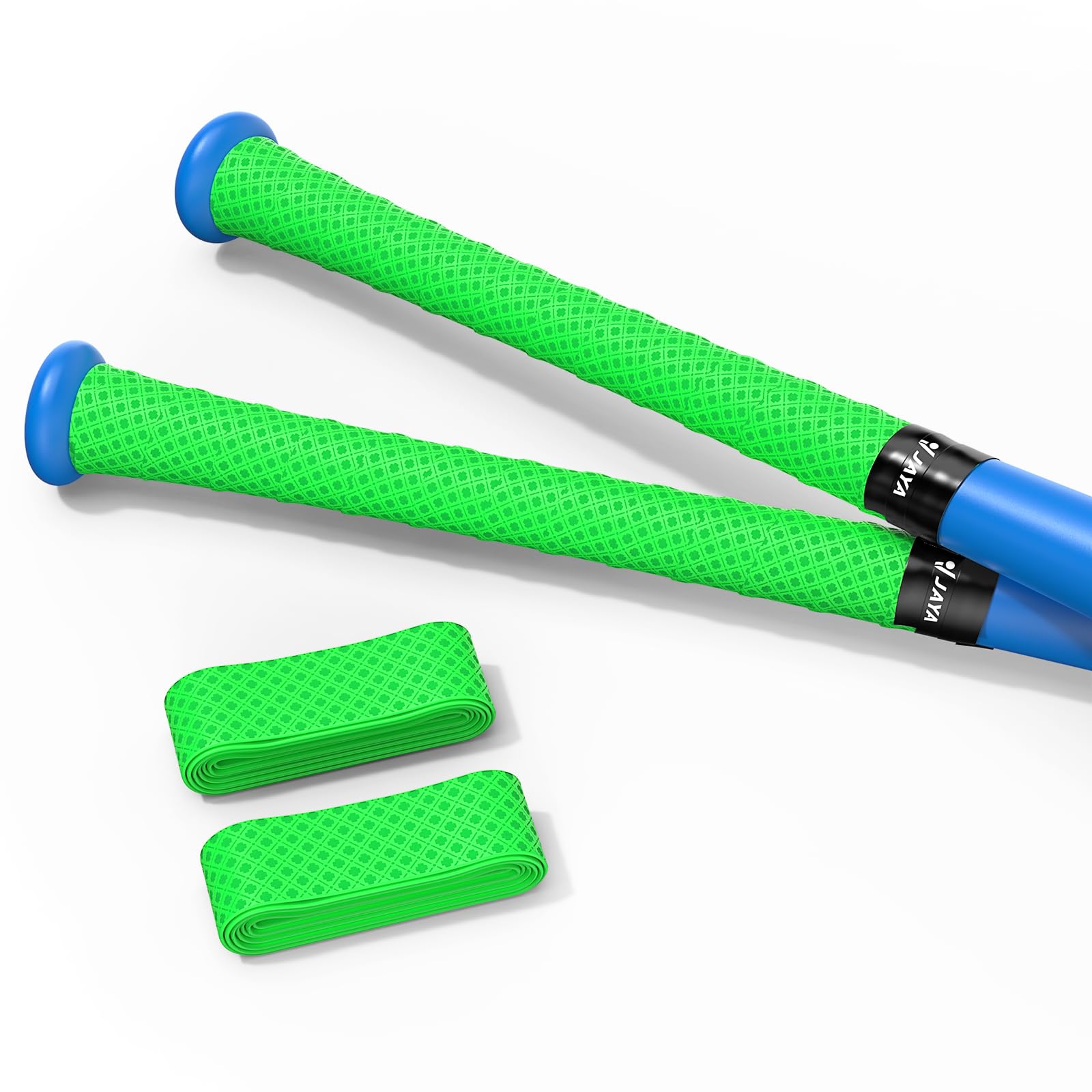 Bat Grip Tape Anti-Slip 1.2mm, Full Adhesive-Back Baseball Softball Cricket Batting Tape, Professional Feel Bat Wrap Tape for Handles, Set of 2