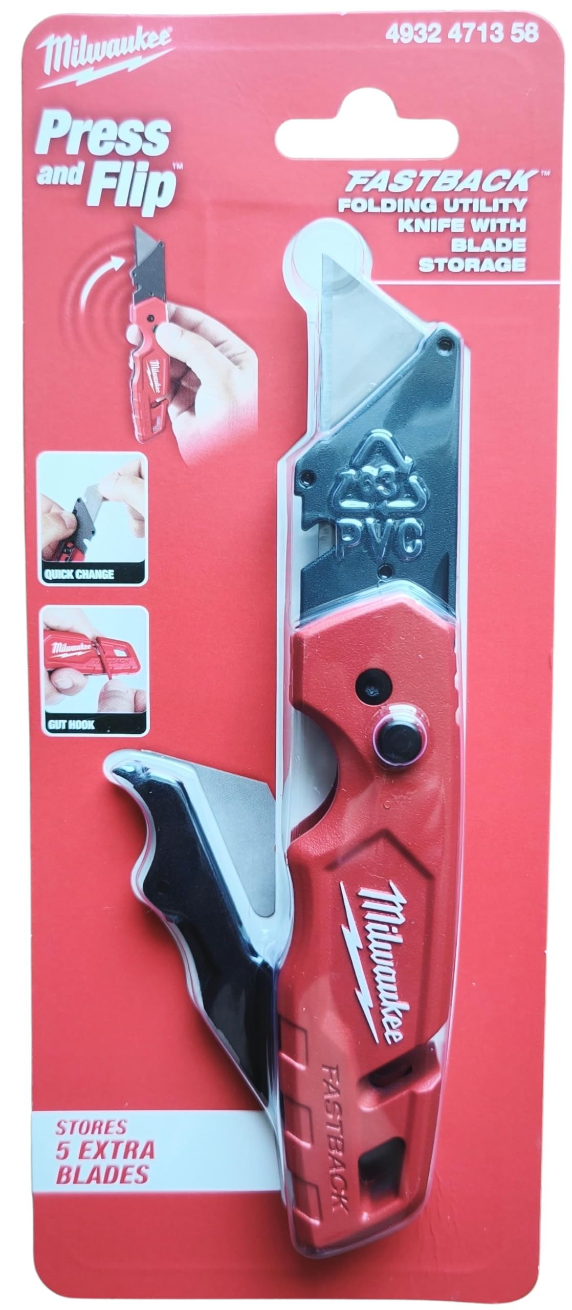 MILWAUKEE Fastback katlanır cep bıçağı - bıçak rezervi 4932471358