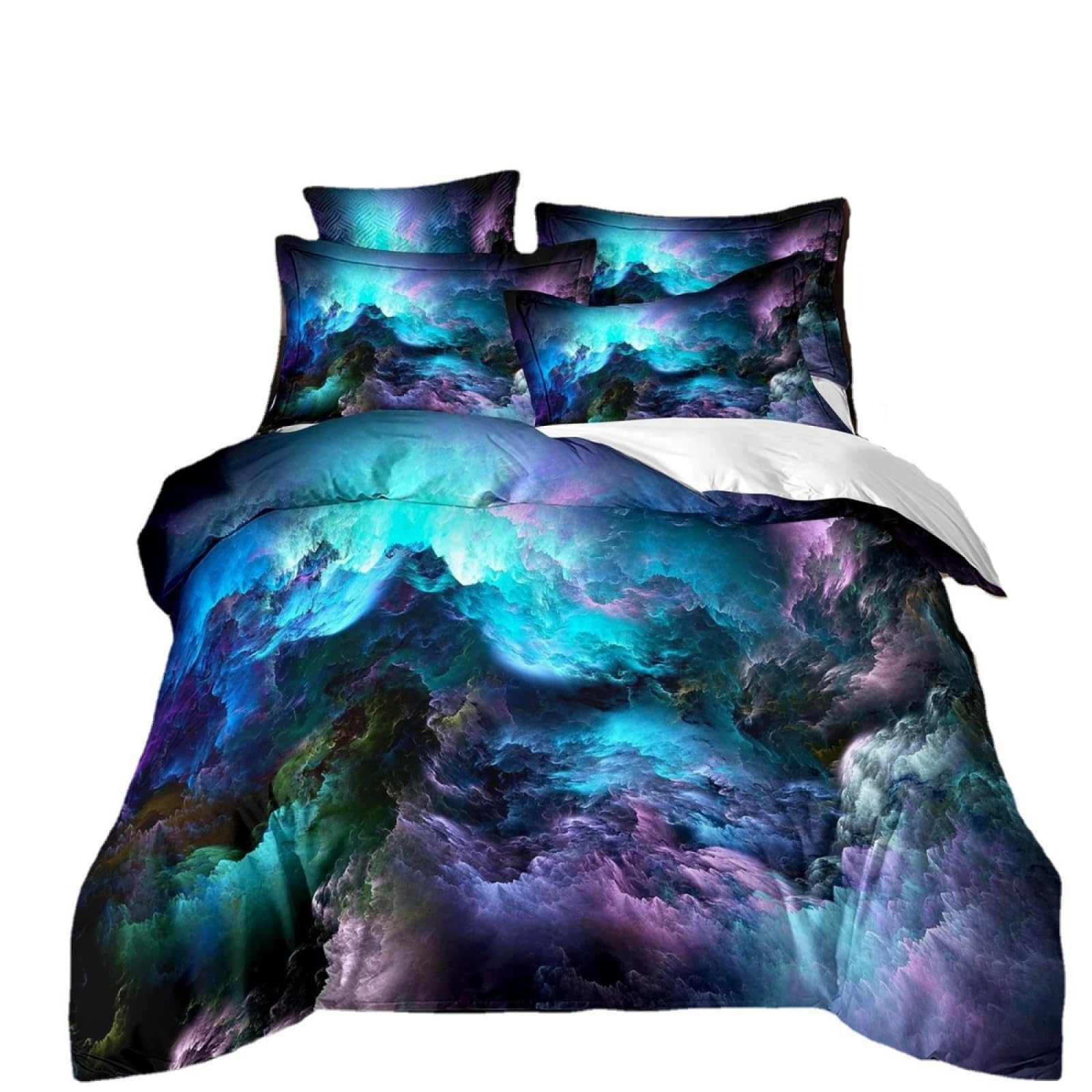 Double Duvet Set Galaxy Lake Blue Bedding Double Bed Set