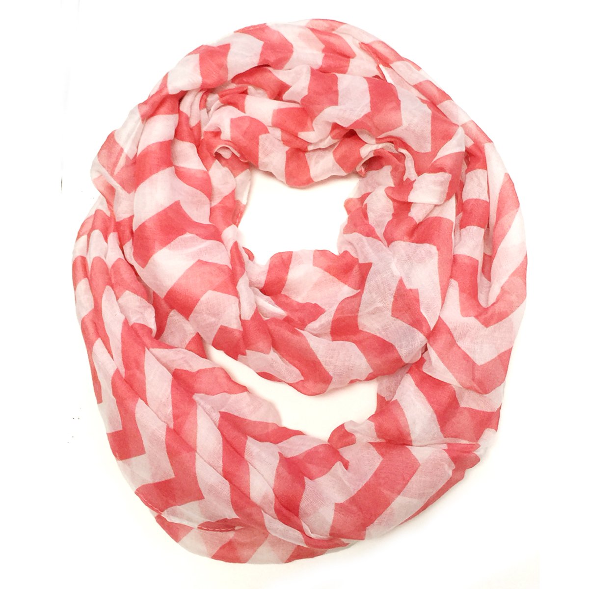 Wrapables - Bufanda ligera con diseño de zigzag - Rosa - talla única