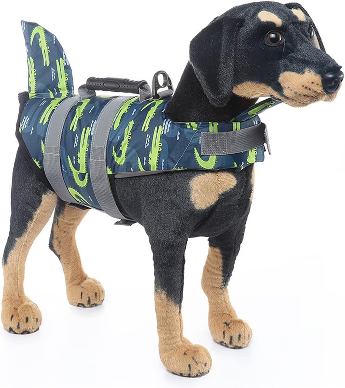 Dog Life Jacket, Large Dog Life Vest, Adjustable Dog Life Preserver, Dog Life Jacket with Handle Dog Floatation Swimming Vest, with Reflective Stripe, for Swimming Boating (M)