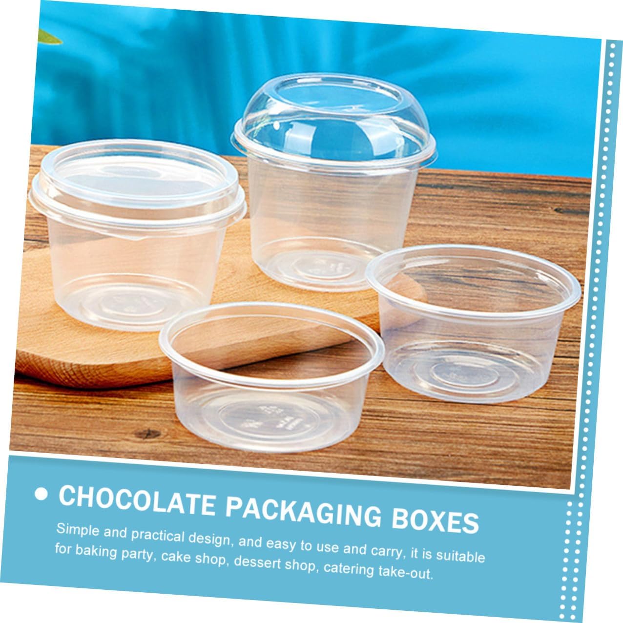 SEWACC Dessert Packing Box with Lid 360ml Small Food Packaging Container Single Cupcake Carrier Suitable for Takeout and Fruit Salad Storage