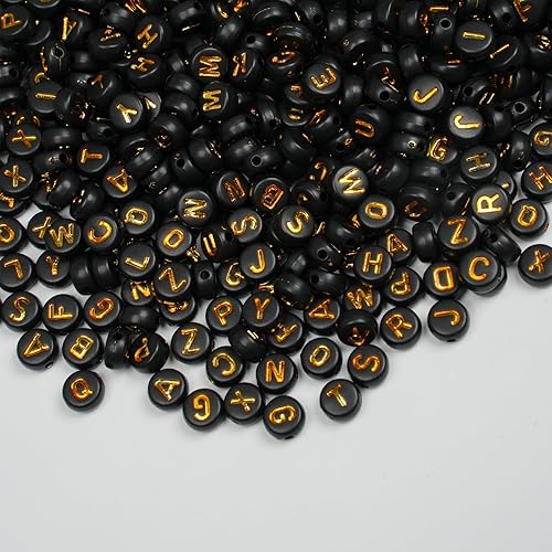 Miniatura 8 de 1000 cuentas de letras blancas redondas para pulseras de 0.156 x 0.276 pulgadas, cuentas de letras acrílicas, cuentas de letras para hacer pulseras,