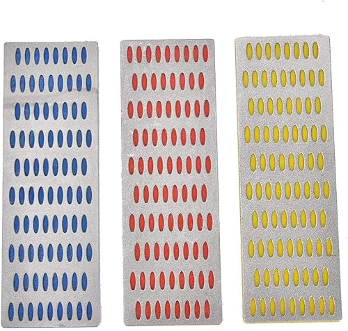 3 piezas portátil de piedra de afilar de molienda gruesa/media/fina, juego de piedra de afilar, aleación dura al aire libre para moler cuchillos de