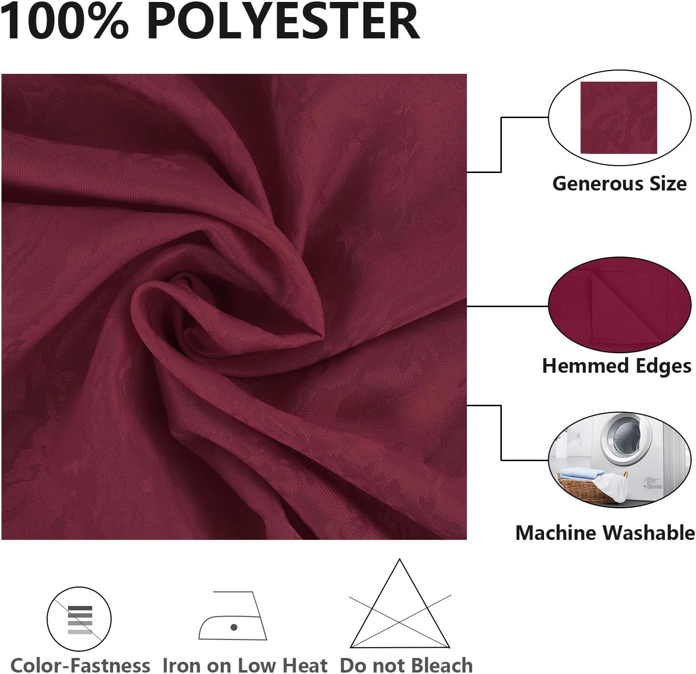 Rectangle Polyester Tablecloth Dinning