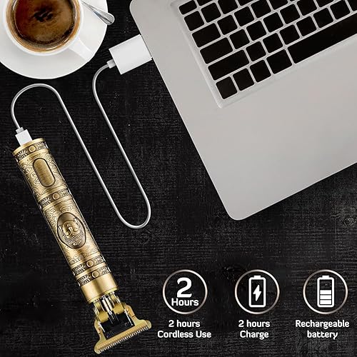 Miniatura 6 de Cortapelos para hombres, kit de recortadora de barba recargable profesional inalámbrica con peines guía