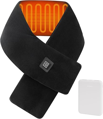 Envoltura térmica para el cuello con cargador de batería de 5000 mAh, almohadilla térmica inalámbrica con 3 ajustes de calor ajustables, calentador