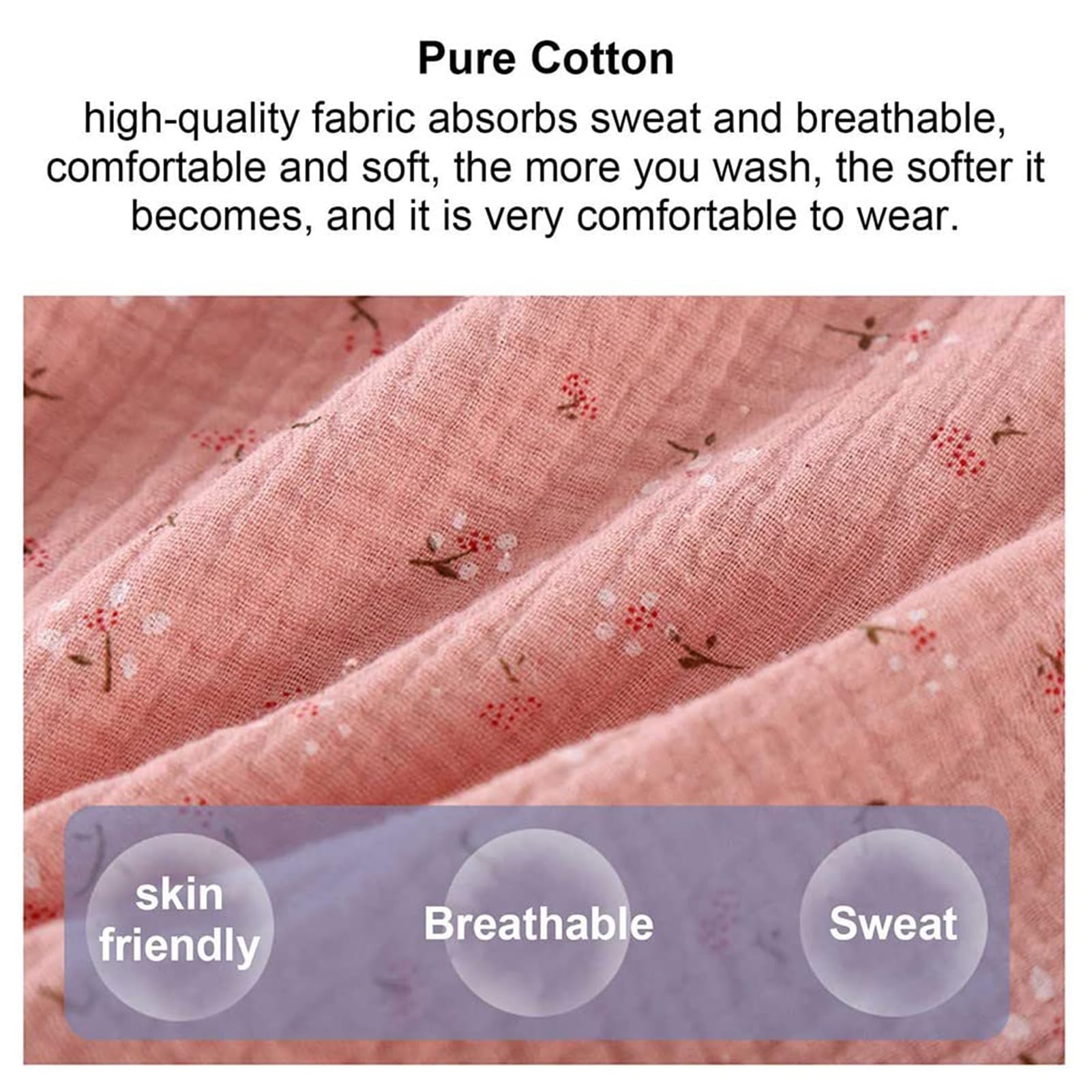 Pantaloni per la Cura del Paziente per Le Donne e Gli Uomini, Pantaloni per Incontinenza Pantaloni, Vestiti per La Cura in Cotone Sano per Anziani E Disabili