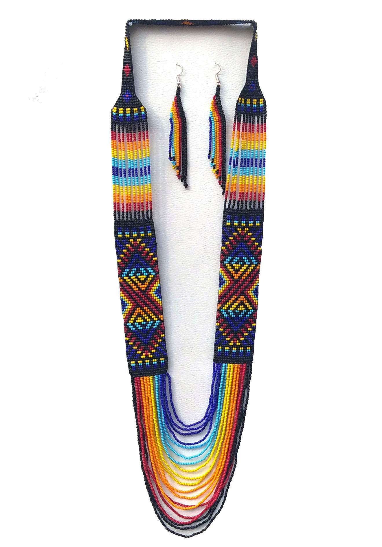 Womens Handmade Seed Beads Beaded Layered Necklace Earrings Set S-01-SB-08 (Multicolor) (B08TCJLZVJ) Amazon Price History, Amazon Price Tracker