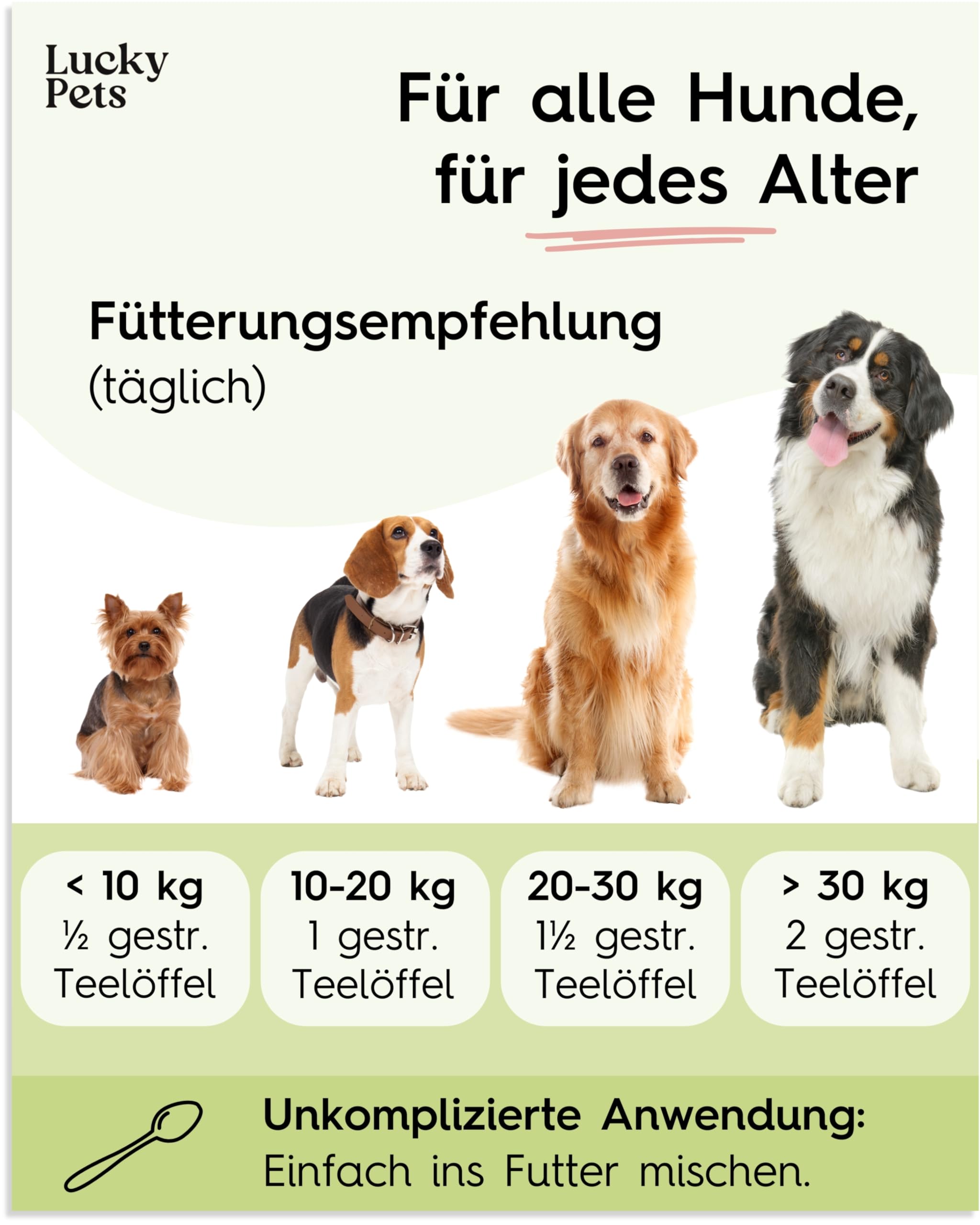 Lucky Pets Premium Magenpulver 275g – Ulmenrinde für Hunde – Ohne Aufkochen sofort verzehrfertig – Hund Darmflora aufbauen – Made in Germany – Slippery Elm Bark