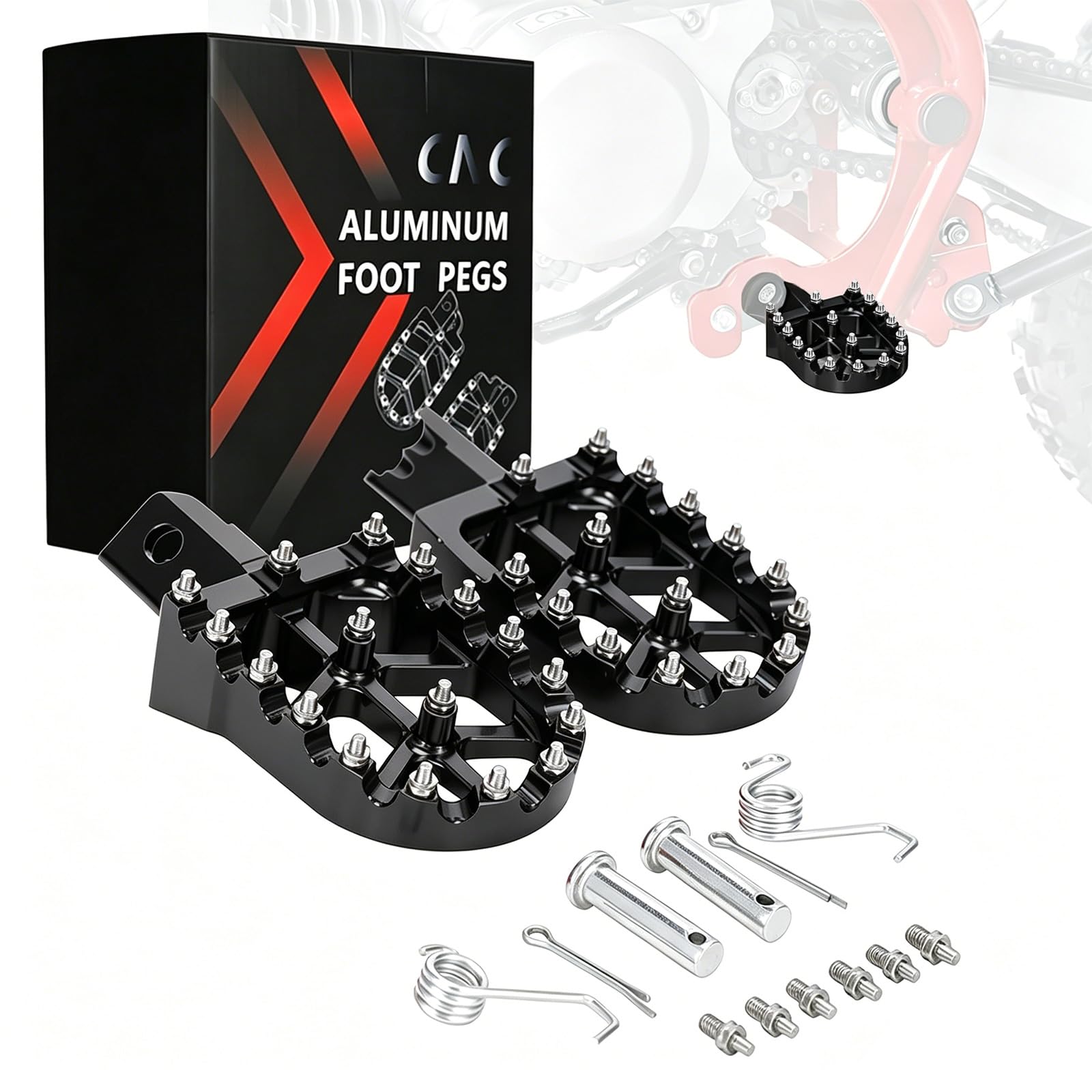 Amazon.com: JFG RACING Dirt Bike Foot Pegs,Universal CNC