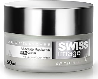 Radiance Night Cream with Niacinamide, White Ten Complex & Alpine Glacier Water 50ml | Boosts Radiance, Supports Skin Barrier | With Shea Butter & Centella | All Skin Type | Swiss Made