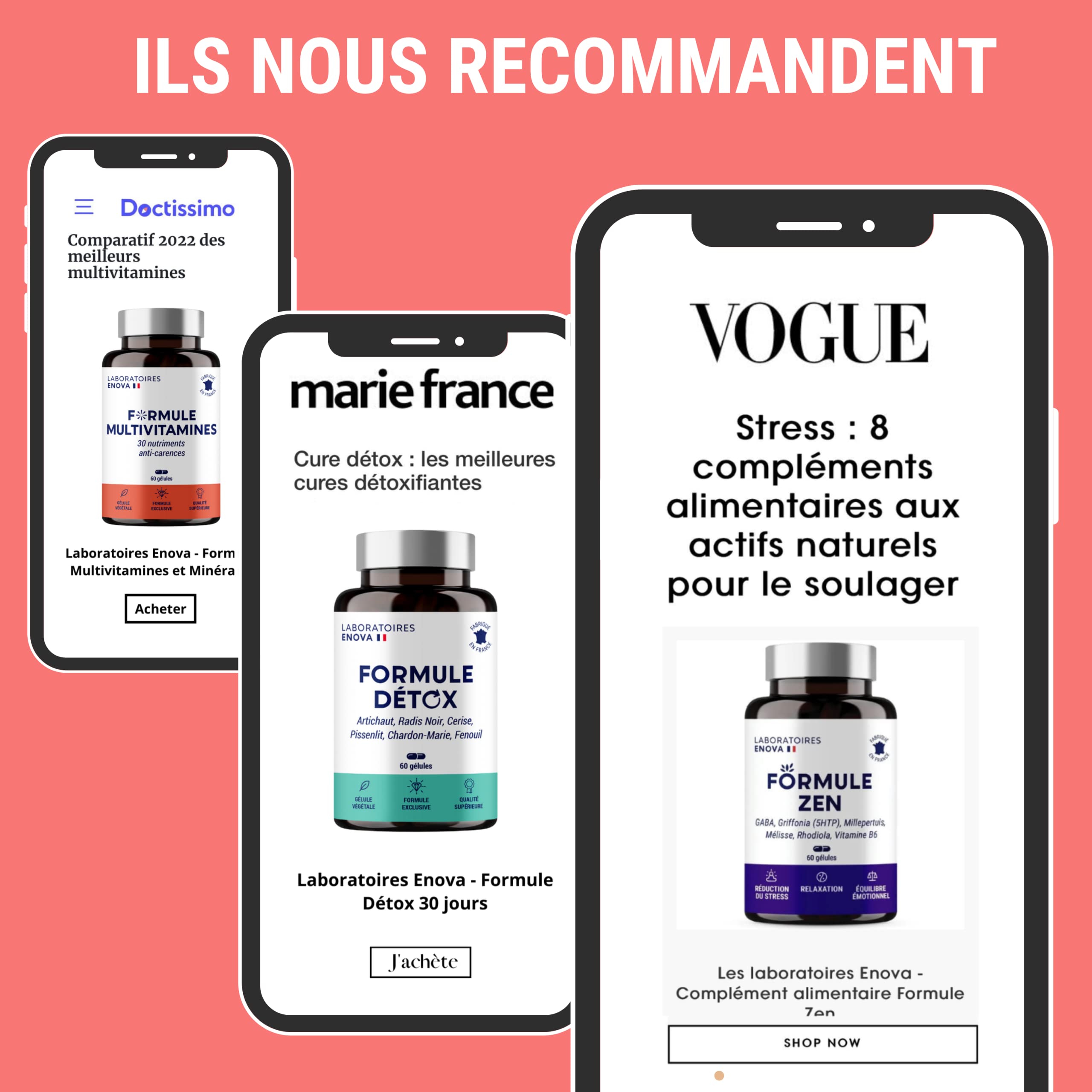 FORMULE IMMUNITE & MULTIVITAMINES | Complement Alimentaire | Vitamine c Vitamine e Vitamine a + Phyto complexe 100% naturel : Echinacée Ginseng Sibérien Acérola Zinc Sélénium | 60 gélules