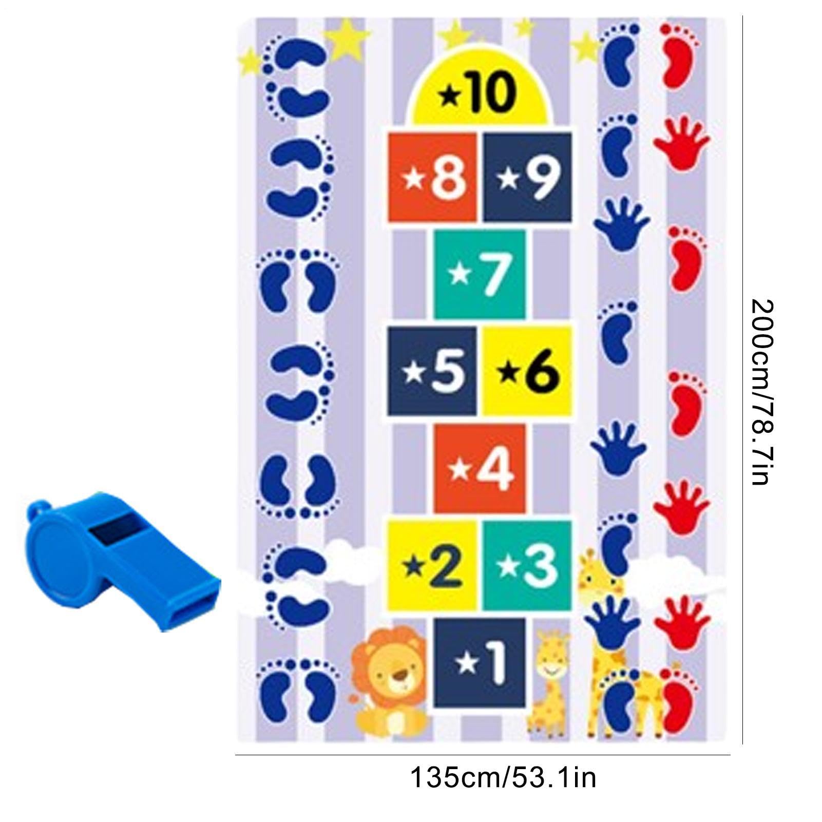 Generico Tappeto - Tessuto per stampa a getto d'inchiostro 200x135x1 cm | Tappeto prescolare della campana con tappetino per esercizi di salto Equilibrio Coordinazione Abilità motorie Tapeto interat