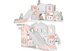 HIDE n SLIDE: Merax 6-in-1 Kids Slide Playset for Indoor and Outdoor Fun