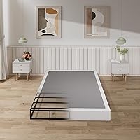 Vista 10 de Tyndall Box Spring - Base de colchón individual de metal de 7 pulgadas, base de colchón resistente de 3000 libras con cubierta de tela, fácil