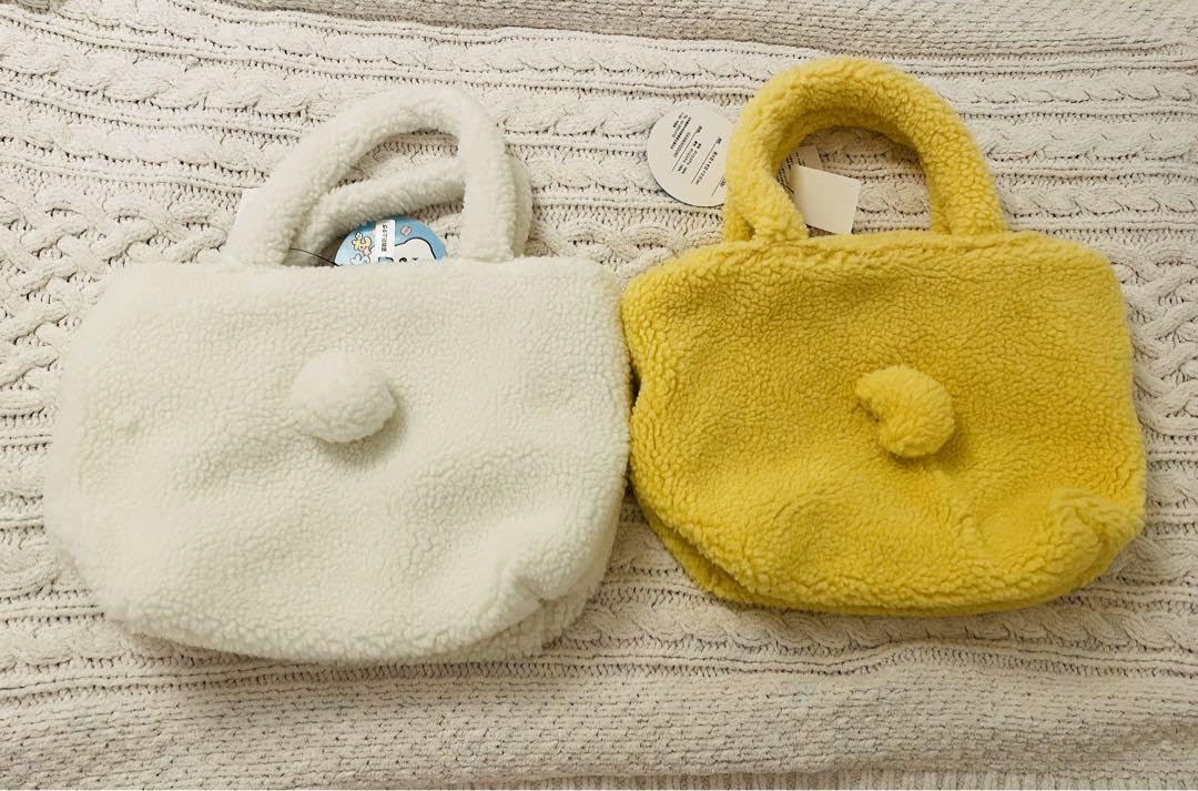 Amazon.co.jp: んぽちゃむ きみまろ ボアトートバッグ2個セット