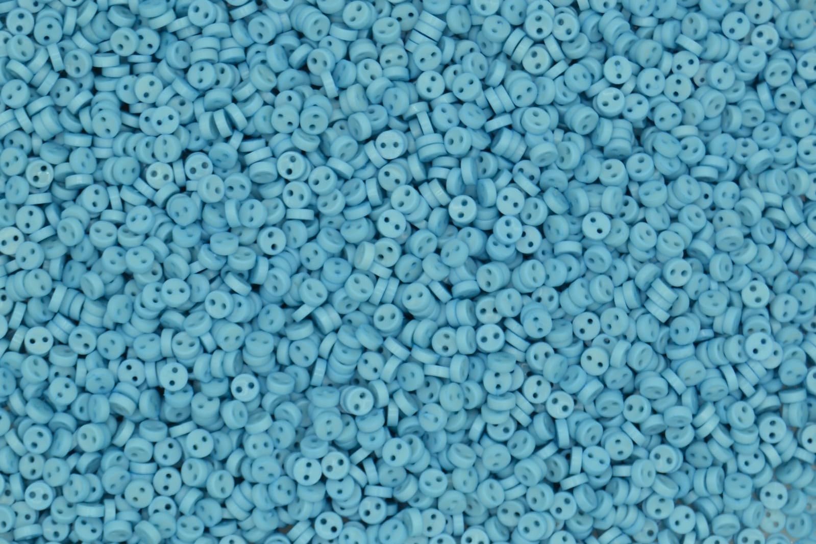 celloexpress 5mm Light Blue Circles Mini Doll Buttons for Dolls & Soft Toys Clothes - 5mm Assorted Round Colours & Designs (Pack of 1000, Light Blue Circles) — image 1