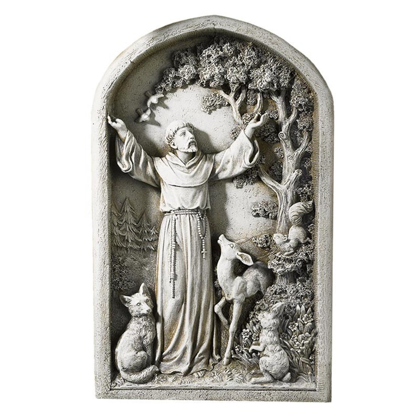 Cbc Group Clear Saint St Francis Patron Of Animals Peace Tree Figurine Patio Garden Home Statue