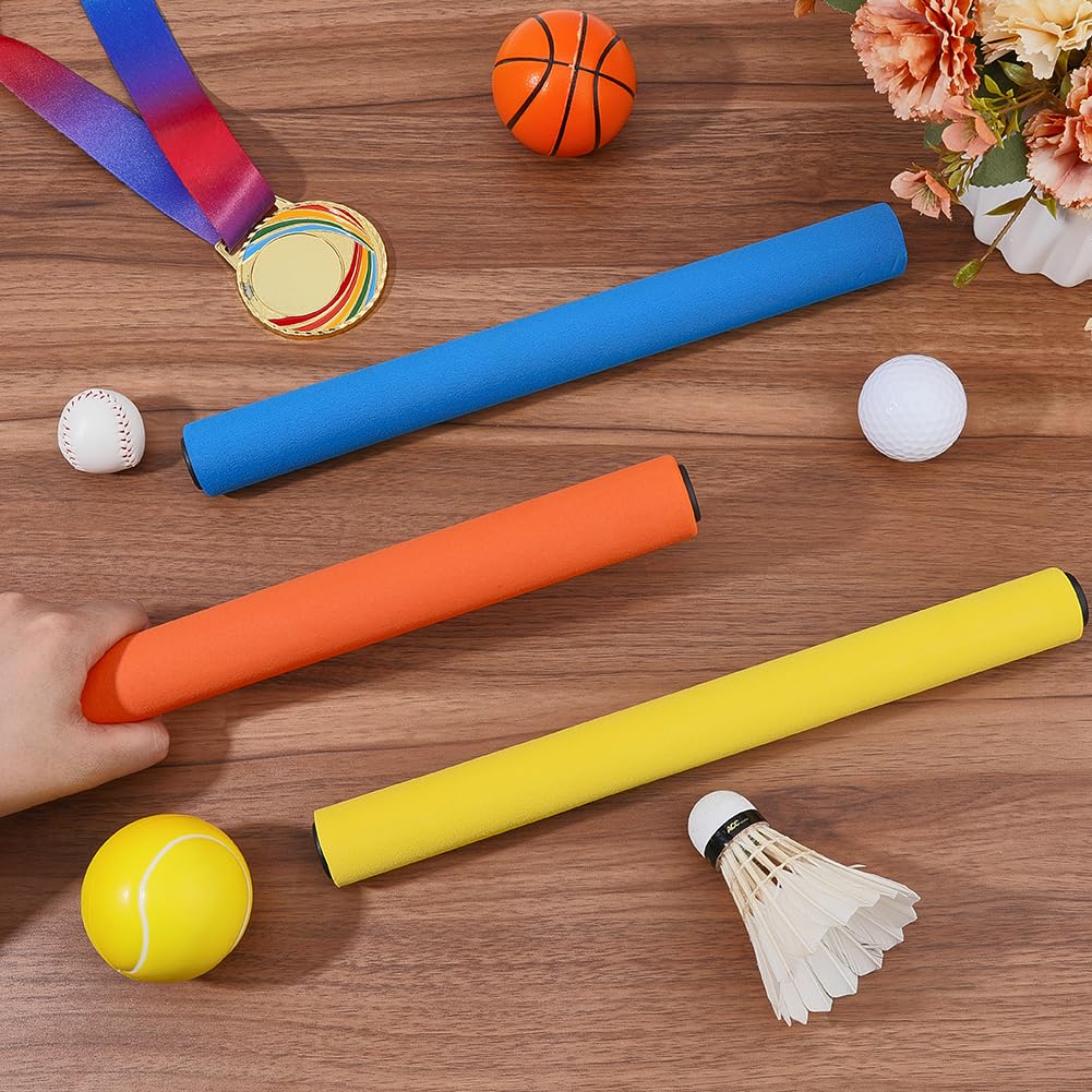 CREATCABIN Bastones de Relevo para Atletismo 3 Unidad Colores Surtidos 30.5×3 cm Espuma