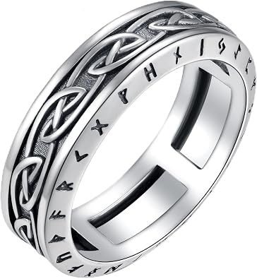 Viking Rings for Men 925 Sterling Silver Viking Spinner Rings Norse Viking Gifts for Men Women