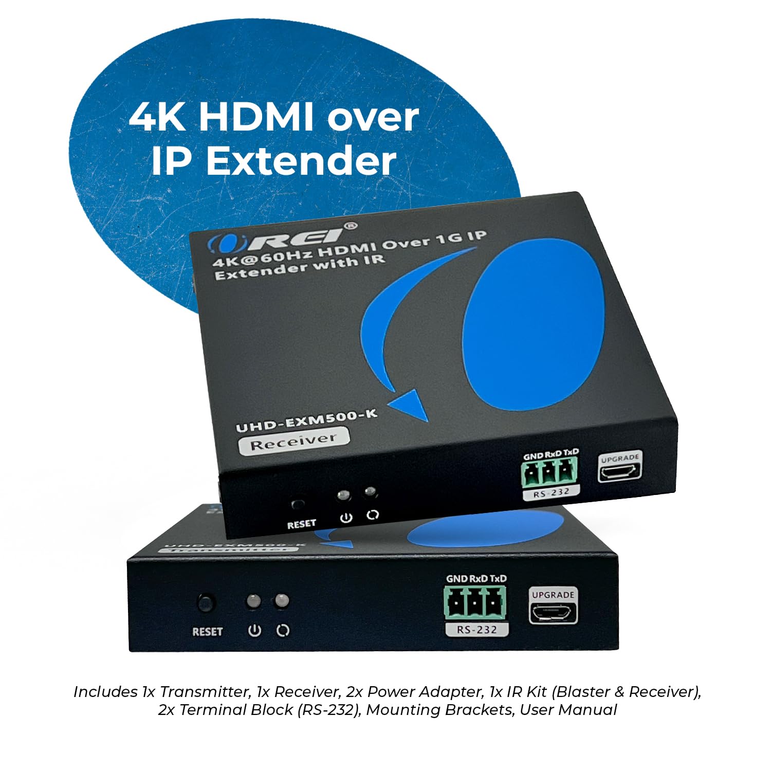 Extensor HDMI 4K a través de IP CAT6 por OREI 4K @60Hz uno a Muchos hasta 330 pies, Loop out - Enviar a múltiples localizaciones a través de Interruptor de 1G (UHD-EXM500-K)