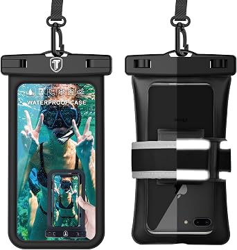 Tekcoo Waterproof Phone Case [Floating] IPX8 Pouch Dry Bag & Reflective Armband Compatible For iPhone 17 16 15 Pro Max Air, Galaxy S25 Ultra S24 S22/A16/S23 FE/A15/A14/A35/A36,Moto G Stylus Power Edge