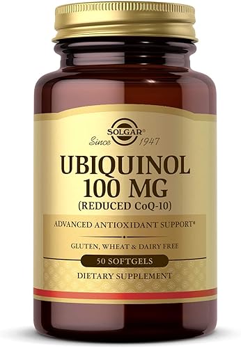 Solgar Ubiquinol 100 mg, 50 cápsulas blandas - Soporte antioxidante avanzado - Coenzima reducida Q10 (CoQ-10) - Sin gluten, sin lácteos - 50