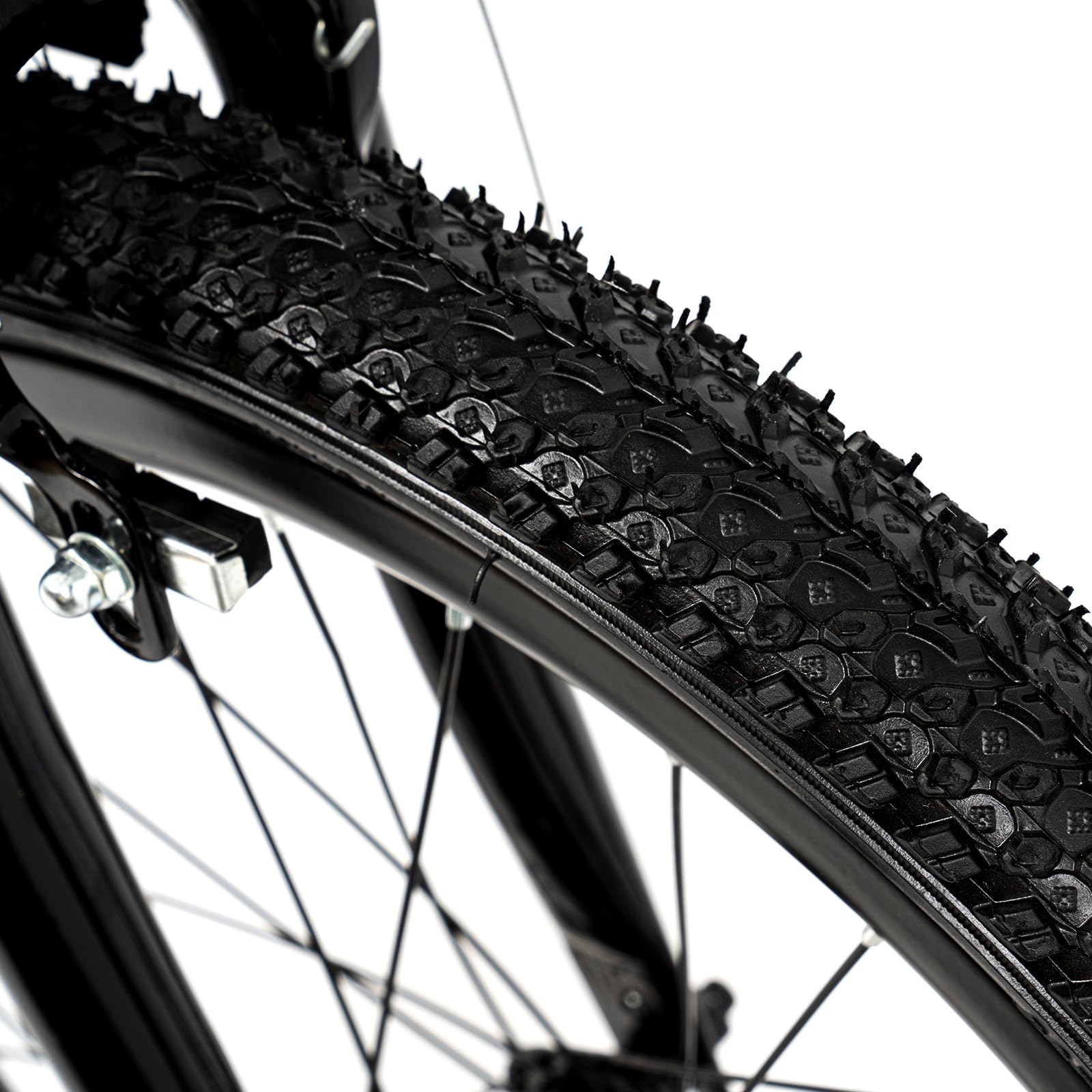 Bicicleta de Montaña de 20 Pulgadas y 75 kg de Capacidad de Carga, Hardtail MTB Marco de Acero al Carbono, Freno en V, Bicicleta de Montaña de Altura Ajustable, Guardabarros