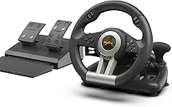 PXN PC Racing Wheel, V3 PRO 180 Degree Universal USB Car Sim Game Steering Wheel with Pedals for Xbox One, Xbox Series S/X, PS3, PS4, Switch
