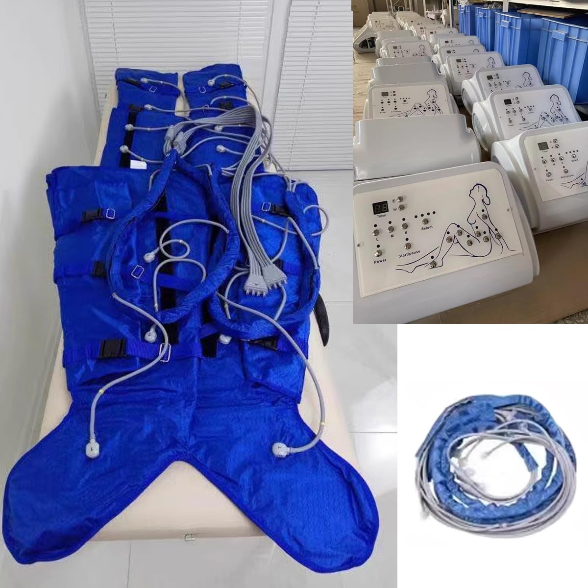 CLOXKS Masaje De CompresióN De Aire Corporal, RelajacióN Muscular De La Cintura De La Pierna, MáQuina De Presoterapia Al VacíO De Drenaje LinfáTico De PresióN De Ondas De Aire