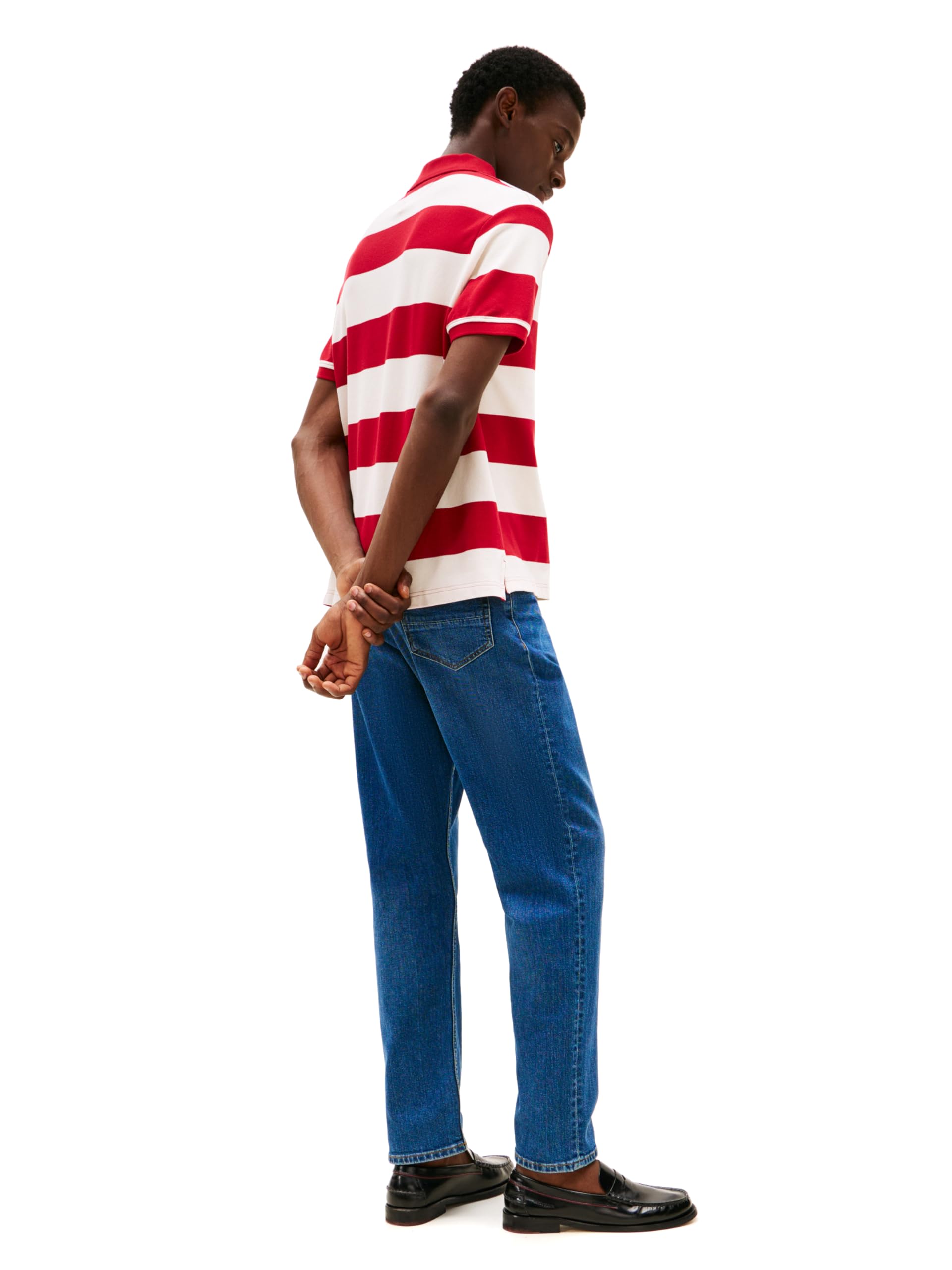 Tommy Hilfiger Herren Short Sleeve Casual Polo Shirts in Regular Fit with Rugby Stripe Designs Kurzärmeliges, lässiges Poloshirt in normaler Passform mit Rugby-Streifen-Designs